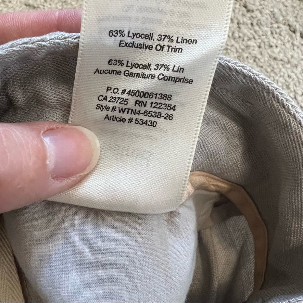 Aritzia Wilfred Allegra Short Light Grey Linen Shorts - Picture 13 of 15
